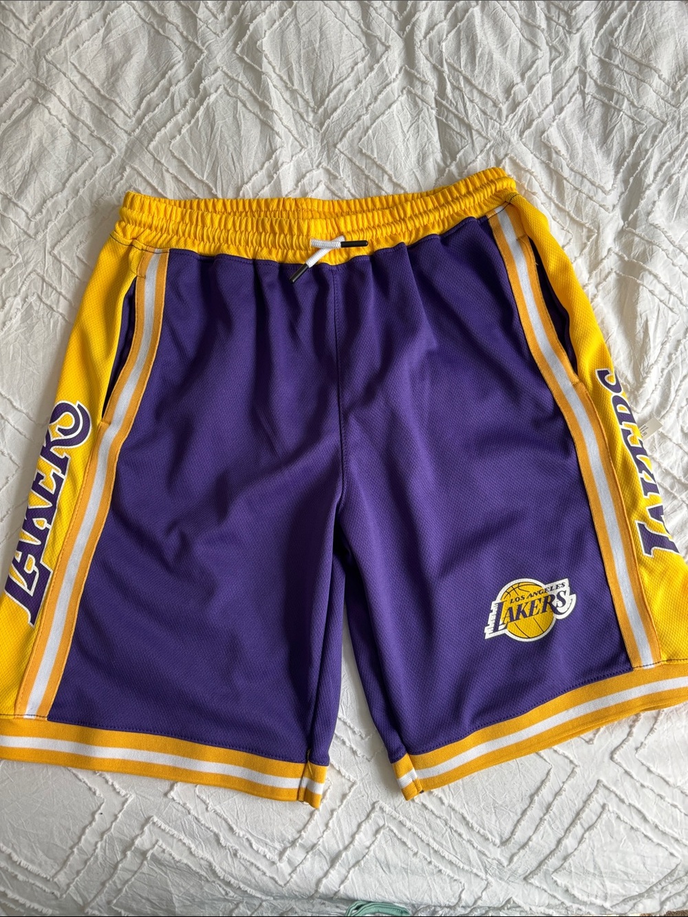 Los Angeles Lakers Purple & Gold Basketball Shorts